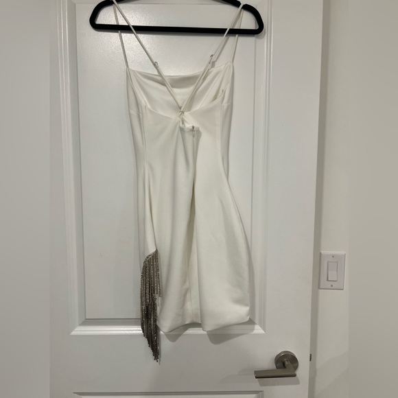 White mini dress with fringe sparkly detailing - Picture 2 of 2